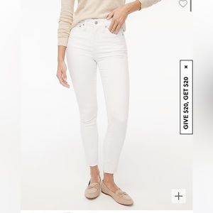 NWT J.Crew white skinny jeans